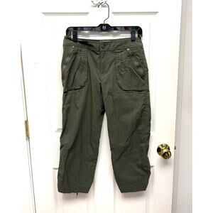 Title Nine, Green Pants, Cropped, Zip Pockets, Cuff Detail, Women's Size 4